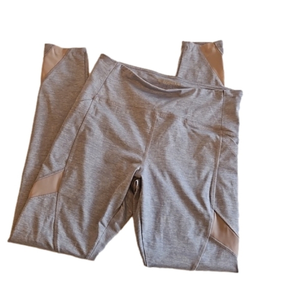 Forever 21 workout leggings atletic light blue mesh panel boho gym essentials - Picture 16 of 16